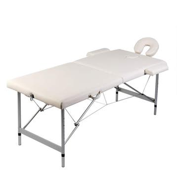 vidaXL Massagetafel met 2 zones inklapbaar aluminium frame, Sports & Fitness, Verzenden