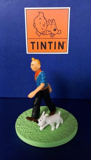 Beeldje - Diorama Moulinsart - Tintin cowboy - Hars