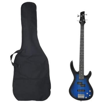 vidaXL Basgitaar voor beginners elektrisch met tas 4/4 46, Verzenden