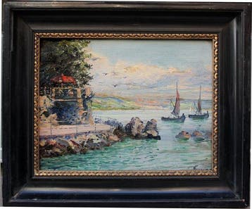 Italian sch, early 20th century - A pair of Opatija /Abbazia, Antiek en Kunst, Kunst | Schilderijen | Klassiek