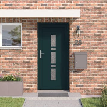 vidaXL Voordeur Antracietkleurig 88 x 200 cm PVC, Doe-het-zelf en Bouw, Deuren en Vliegenramen, Verzenden, Nieuw