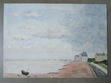 Franse school (XIX) - Kust in Normandië - Bretagne
