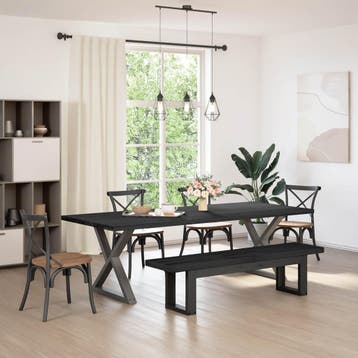 vidaXL Eetbank NOAIN 180 x 41 x 45 cm Massief grenenhout, Huis en Inrichting, Stoelen, Verzenden, Nieuw