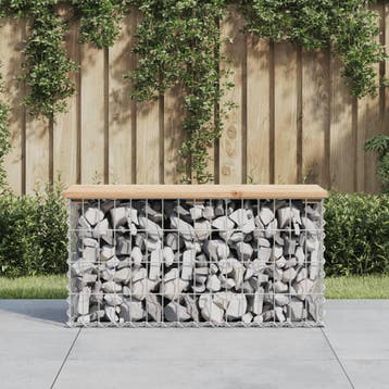 vidaXL Tuinbank schanskorfontwerp 83x31,5x42 cm massief, Tuin en Terras, Verzenden, Nieuw