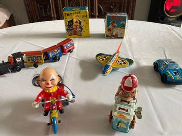 MF - Blikken speelgoed - Tricycle clown - 1960-1970, Antiek en Kunst, Antiek | Speelgoed