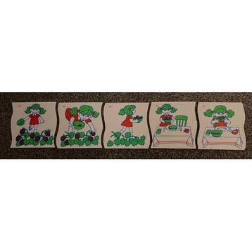 Puzzel 1D Aardbeien plukken (zie omschrijving), Verzenden