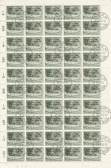 Zwitserland 1950 - OIR serie in complete vellen met, Postzegels en Munten, Gestempeld