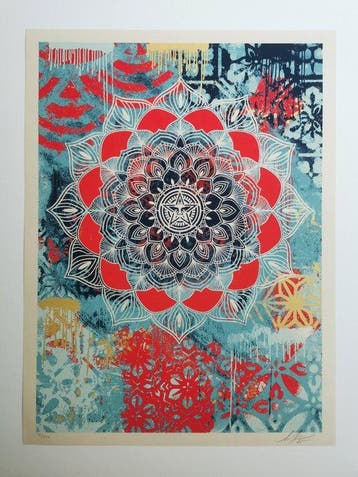 Shepard Fairey (OBEY) (1970) - Chaos Mandala (Verisart