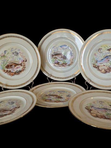 P.L Limoges France Service à poisson - Tafelservies (6) -