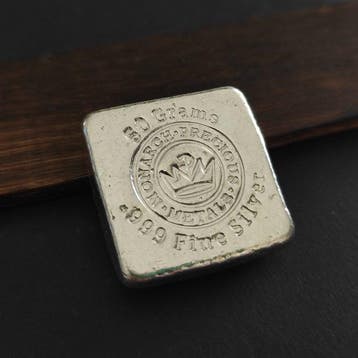 Zilver Lingotto - Hoogte: 2.5 cm - Breedte: 0.8 cm- 50 g -