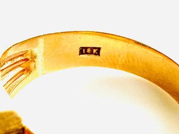 Bague - 18 carats Or jaune - 4.31ct. tw. Tourmaline