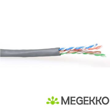 ACT CAT6 U/UTP PVC soepel patch grijs 100 m, Verzenden