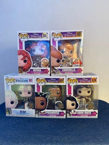 Funko - Funko Pop - Set di 5 Disney Princess e Frozen