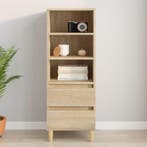 vidaXL Hoge kast 40x36x110 cm bewerkt hout sonoma eiken, Verzenden, Nieuw