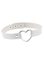 Choker Wit Hartje Pu Leer Witte Collar Ketting Hart Halsband, Handtassen en Accessoires, Kettingen, Ophalen of Verzenden, Nieuw