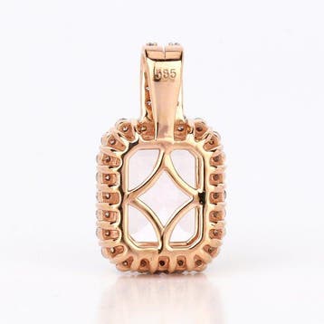 Hanger - 14 karaat Roségoud - 2.86ct. tw. Morganiet -