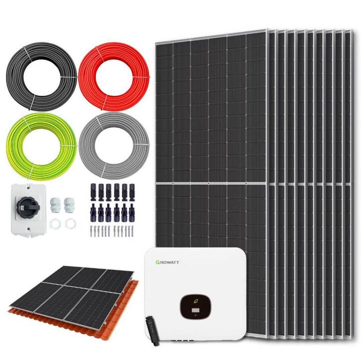 Zonnepanelen pakket voor schuindak - 5.6 kW - 10x 560, Doe-het-zelf en Bouw, Zonnepanelen en Toebehoren, Ophalen of Verzenden