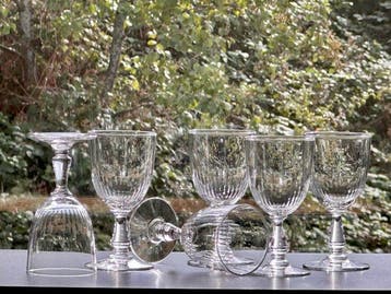 Baccarat - Wijnglas (6) - Orgelpijpen van holle ribben - Art, Antiquités & Art
