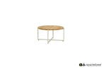 Apple Bee Condor loungetafel oyster met rond teak blad Ø 74, Tuin en Terras, Tuinsets en Loungesets, Nieuw