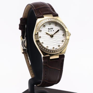 RSW - Swiss Diamond Watch - RSWL156-GL-D-1 - Zonder, Handtassen en Accessoires, Horloges | Heren, Nieuw
