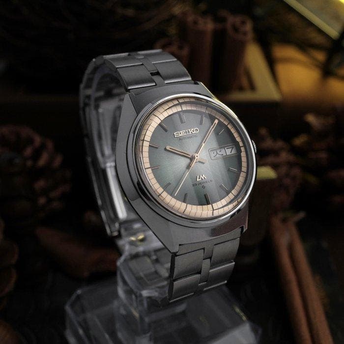 Seiko - Lord Matic Green Fumé Dial Faceted Crystal - Zonder, Handtassen en Accessoires, Horloges | Antiek