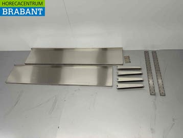RVS Dubbel Wandschap Schap Basic-line 150 x 30 cm Horeca, Ophalen of Verzenden