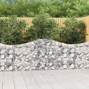 vidaXL Schanskorf gewelfd 200x30x80/100 cm gegalvaniseerd, Verzenden