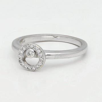 Bague - 18 carats Or blanc Diamant (Naturelle), Nieuw