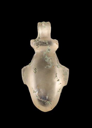 Oude Egypte, late periode rotskwarts Hartamuleet (Zonder