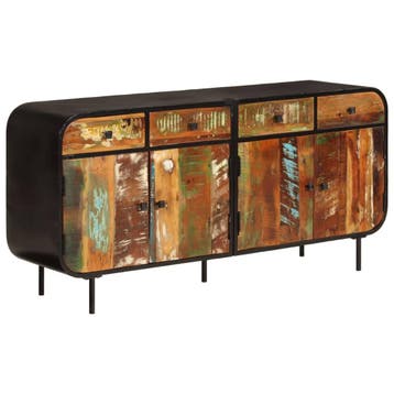 vidaXL Dressoir 140x35x70 cm massief gerecycled hout en, Verzenden, Nieuw