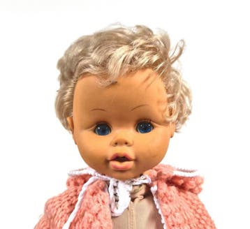 Vintage Bella 45-15 babypop met drink-en-plasfunctie en, Verzenden, Nieuw