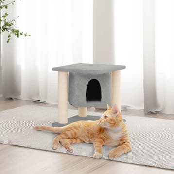 vidaXL Kattenmeubel met sisal krabpalen 37 cm lichtgrijs, Verzenden, Nieuw