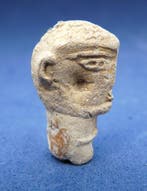 Ancient Roman lead head of a boxer - 26 mm