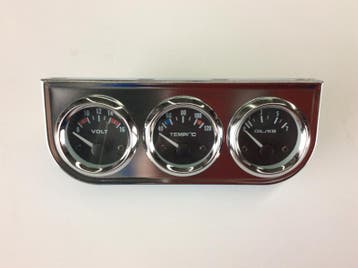 52mm meter set chroom met zwart, Ophalen of Verzenden, Nieuw
