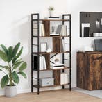 vidaXL Boekenplank Rook Eiken 75 x 30 x 156 cm Bewerkt hout, Huis en Inrichting, Verzenden, Nieuw
