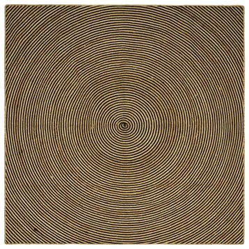 vidaXL Gebied Tapijt Zwart 200 x 200 cm Jute, Maison & Meubles, Ameublement | Tapis & Moquettes, Verzenden
