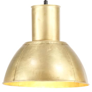 vidaXL Hanglamp rond 25 W E27 28,5 cm messingkleurig, Verzenden, Nieuw
