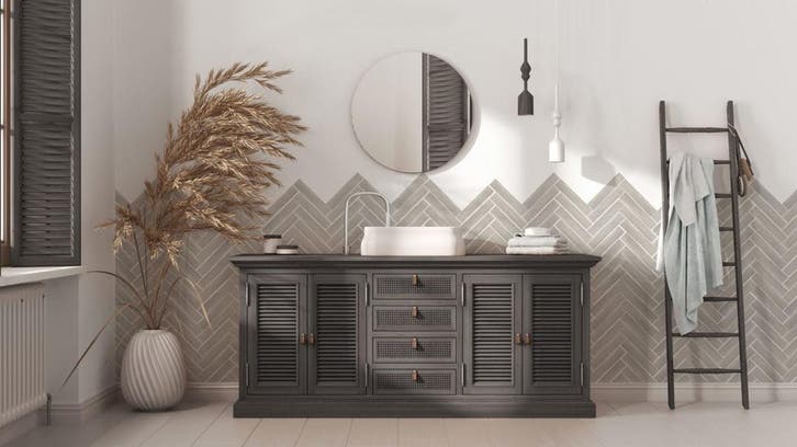 Wandtegel Sartoria Handvorm Gris Grijs Glans 5x25, Bricolage & Construction, Dalles & Carrelages, Enlèvement ou Envoi
