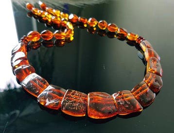 Amber Vintage zeldzame natuurlijke Baltische amber ketting