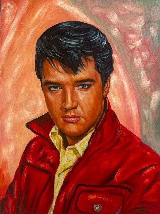 Nguyn V.L (1993) - Elvis 80 60 cm, Antiek en Kunst, Kunst | Schilderijen | Modern