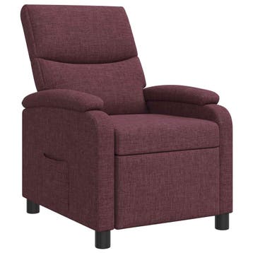 vidaXL Recliner Paars Stof, Verzenden
