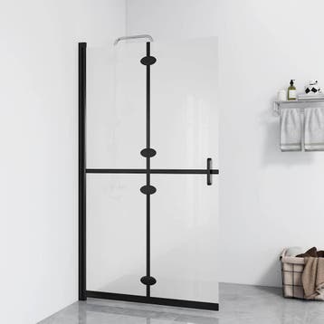 vidaXL Inloopdouchewand inklapbaar 110x190 cm ESG-glas mat, Verzenden