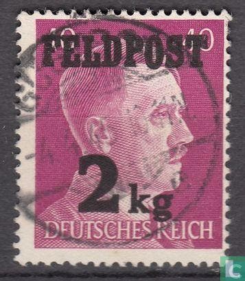 Duitse Rijk - Adolf Hitler - Opdruk Feldpost  2 kg - 1944, Postzegels en Munten, Postzegels | Europa | Overig, Gestempeld, Verzenden