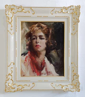 Mario Pobbiati (1887-1956) - Giovane donna a mezzo busto