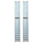 vidaXL Grondanker L-vormig 5x5x50 cm gegalvaniseerd staal 2, Verzenden, Nieuw