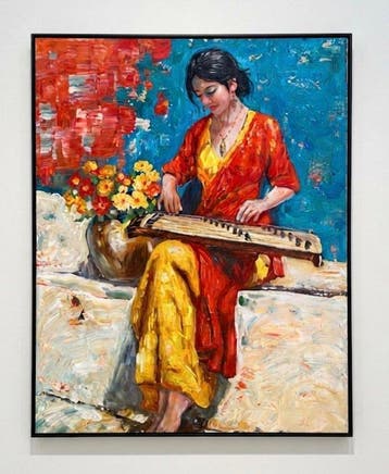Nguyn V.L (1993) - LArtiste aux Pieds Nus 80 60 cm - No