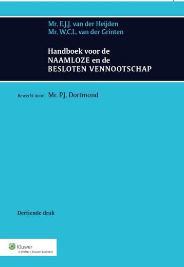 Handboek Voor De Naamloze En De Besloten Vennootschap, Verzenden, Nieuw, E.J.J. Heijden; W.C.L. Grinten