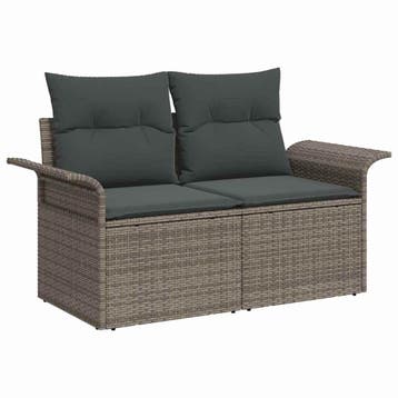 vidaXL Tuinbank Set 6 st Grijs [Synthetisch]: Poly Riet, Verzenden, Nieuw