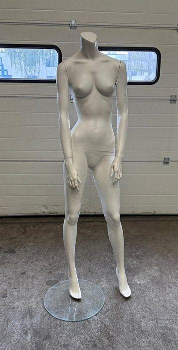 Paspop, Etalagepop Vrouw, B44 x D30 x H170cm, wit