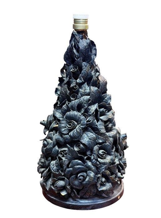 Lampe - Terre cuite - Flores, Antiquités & Art, Curiosités & Brocante